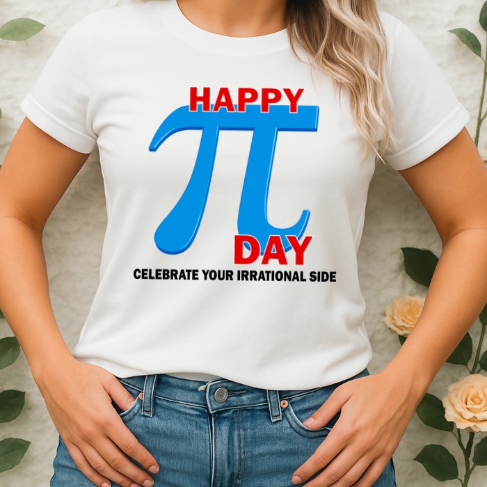 Happy Pi Day Celebrate Your Irrational Side Womens T-Shirt