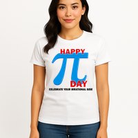 Happy Pi Day Celebrate Your Irrational Side Womens T-Shirt