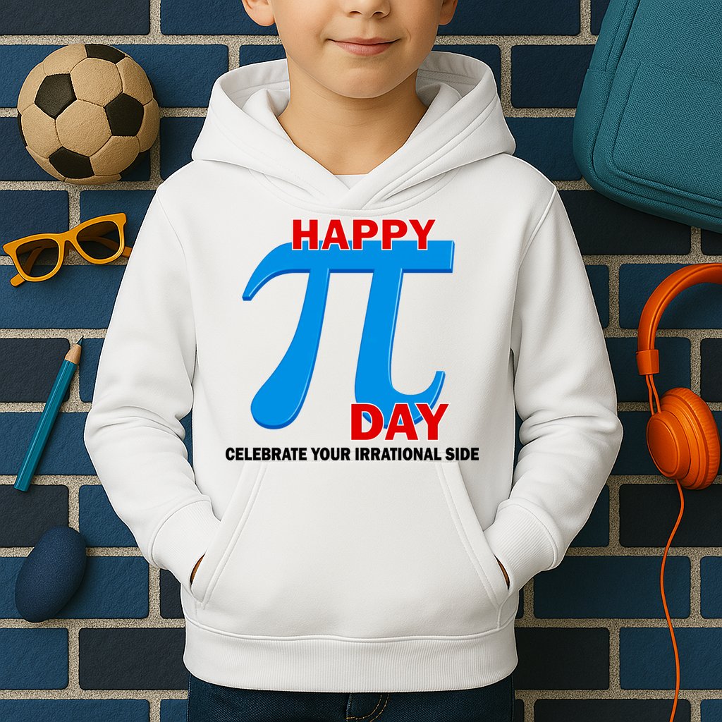 Happy Pi Day Celebrate Your Irrational Side Kids Hoodie