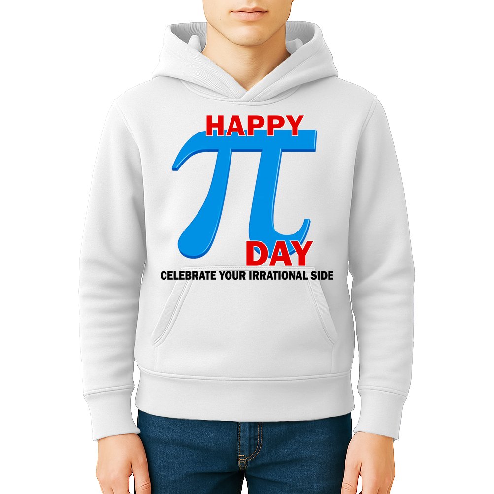 Happy Pi Day Celebrate Your Irrational Side Kids Hoodie