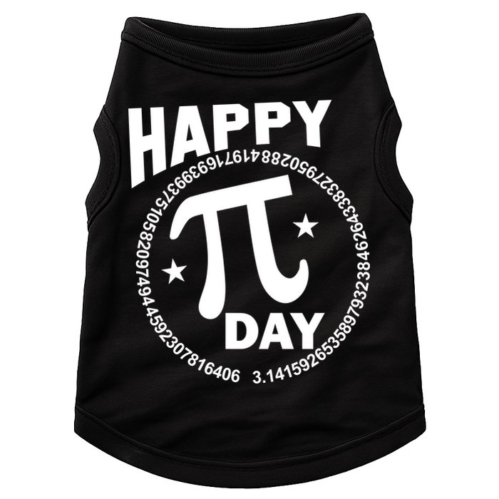 Happy Pi Day Numbers Doggie Tank