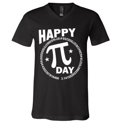 Happy Pi Day Numbers V-Neck T-Shirt