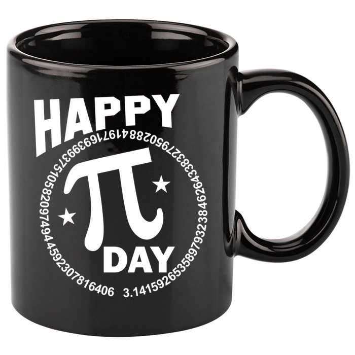 Happy Pi Day Numbers 11oz C Handle Ceramic Mug