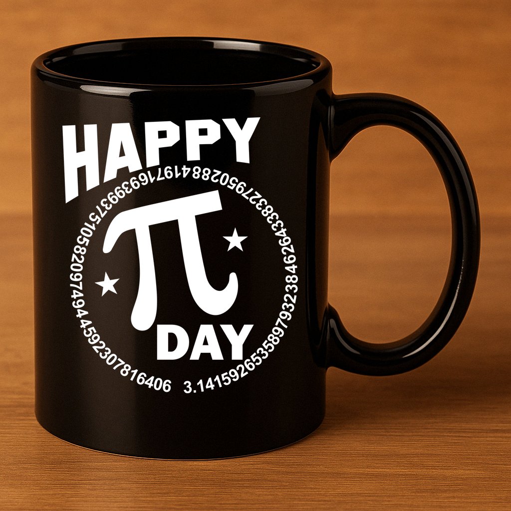Happy Pi Day Numbers 11oz C Handle Ceramic Mug
