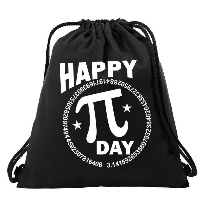 Happy Pi Day Numbers Drawstring Bag