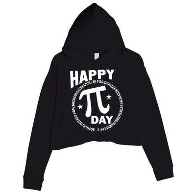 Happy Pi Day Numbers Crop Fleece Hoodie