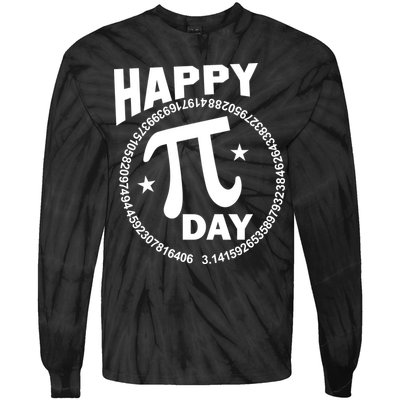 Happy Pi Day Numbers Tie-Dye Long Sleeve Shirt