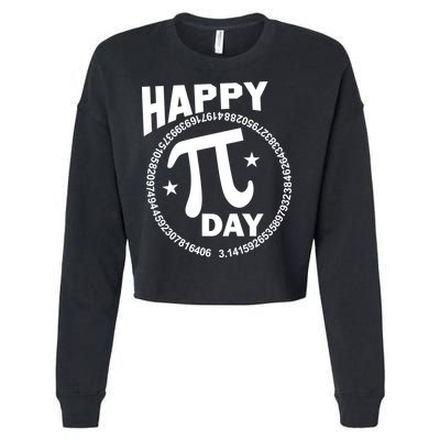 Happy Pi Day Numbers Cropped Pullover Crew