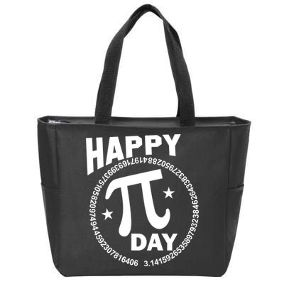 Happy Pi Day Numbers Zip Tote Bag