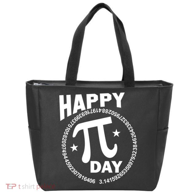 Happy Pi Day Numbers Zip Tote Bag