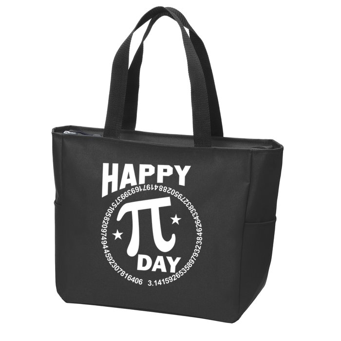 Happy Pi Day Numbers Zip Tote Bag
