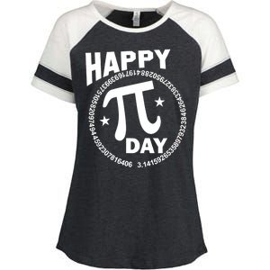 Happy Pi Day Numbers Enza Ladies Jersey Colorblock Tee