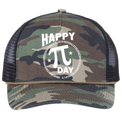 Happy Pi Day Numbers Retro Rope Trucker Hat Cap