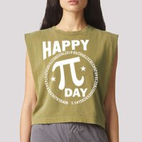 Happy Pi Day Numbers Garment-Dyed Women's Muscle Tee