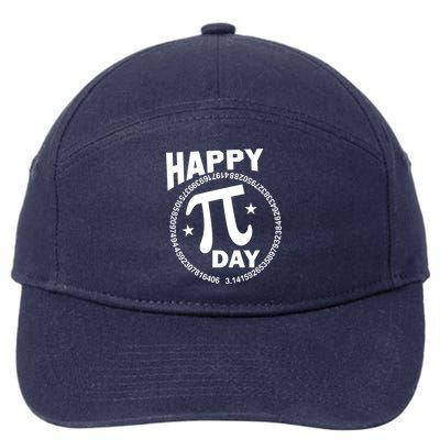 Happy Pi Day Numbers 7-Panel Snapback Hat