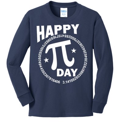 Happy Pi Day Numbers Kids Long Sleeve Shirt