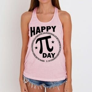 Happy Pi Day Numbers Women's Knotted Racerback Tank