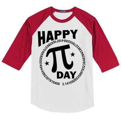 Happy Pi Day Numbers Kids Colorblock Raglan Jersey