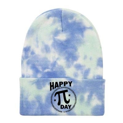 Happy Pi Day Numbers Tie Dye 12in Knit Beanie