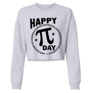 Happy Pi Day Numbers Cropped Pullover Crew