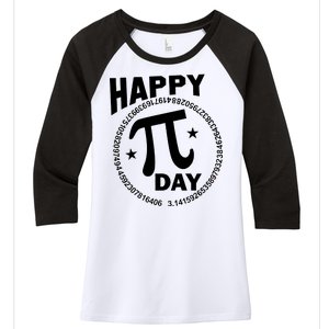 Happy Pi Day Numbers Women's Tri-Blend 3/4-Sleeve Raglan Shirt