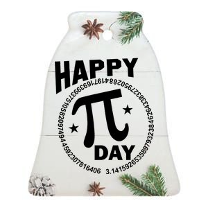 Happy Pi Day Numbers Ceramic Bell Ornament