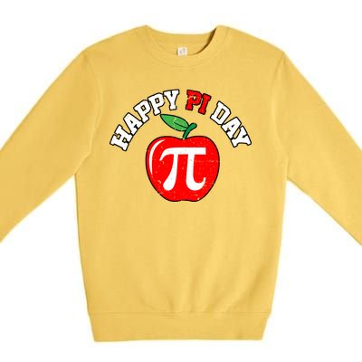 Happy Pi Day Teachers Apple Premium Crewneck Sweatshirt