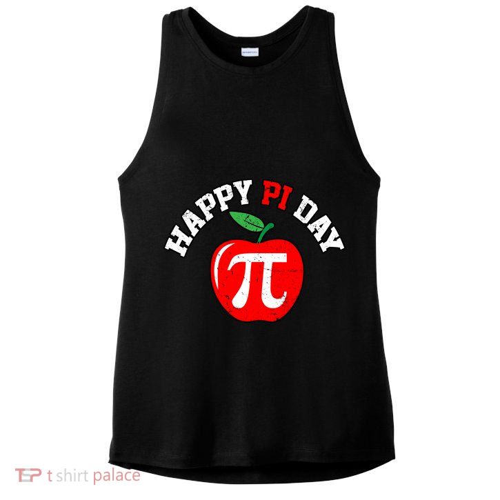Happy Pi Day Teachers Apple Ladies PosiCharge Tri-Blend Wicking Tank