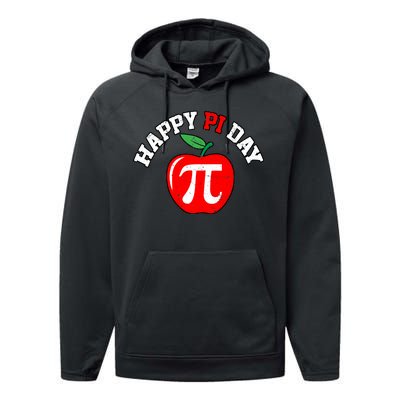 Happy Pi Day Teachers Apple Performance Fleece Hoodie