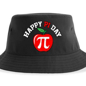 Happy Pi Day Teachers Apple Sustainable Bucket Hat