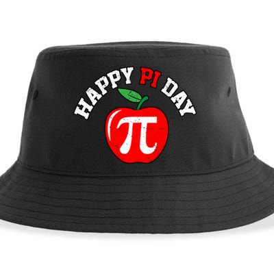Happy Pi Day Teachers Apple Sustainable Bucket Hat