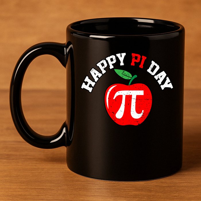 Happy Pi Day Teachers Apple 11oz C Handle Ceramic Mug