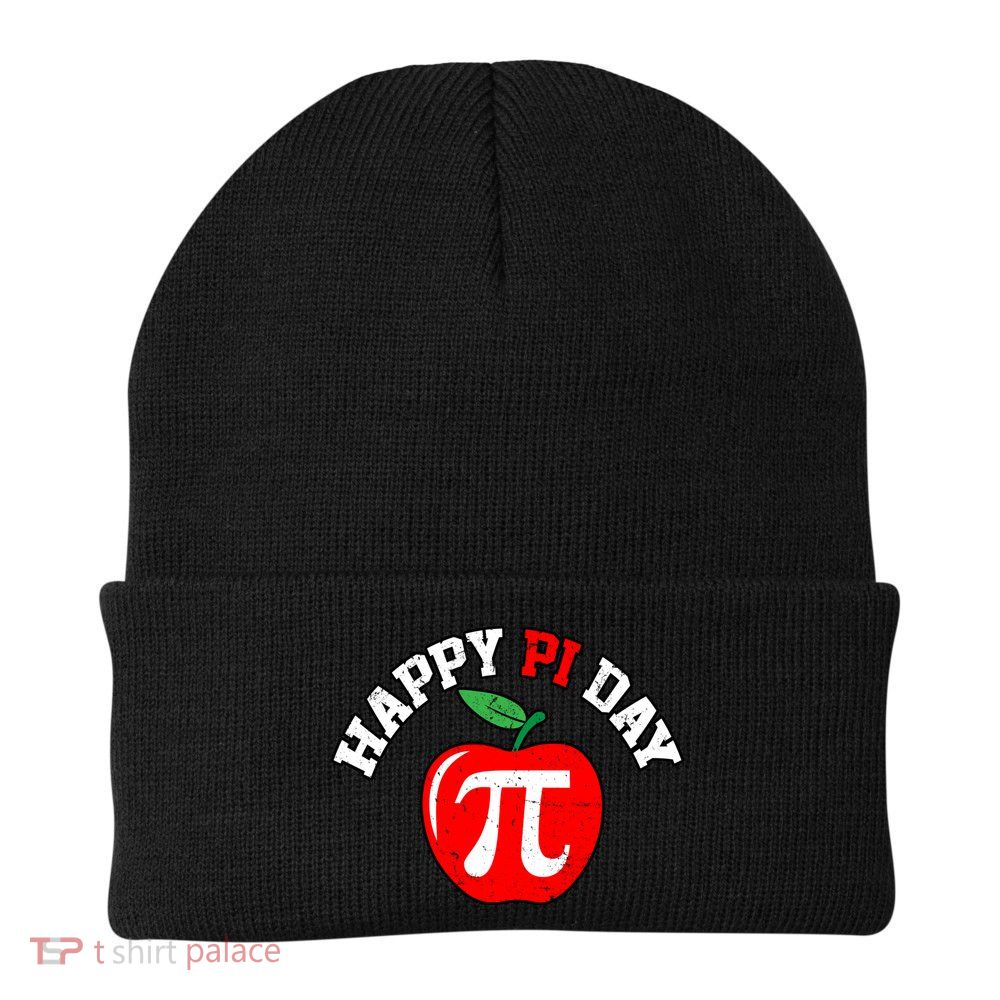 Happy Pi Day Teachers Apple Knit Cap Winter Beanie
