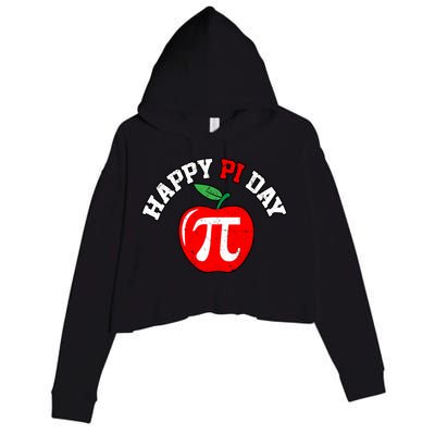 Happy Pi Day Teachers Apple Crop Fleece Hoodie