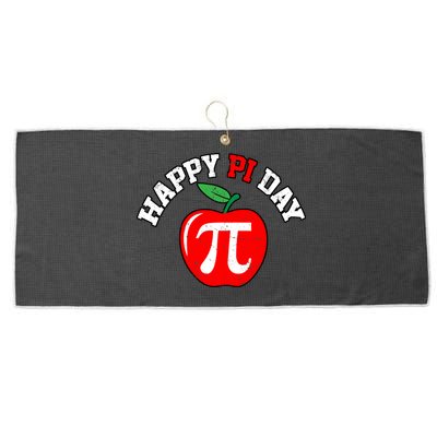 Happy Pi Day Teachers Apple Large Microfiber Waffle Golf Towel
