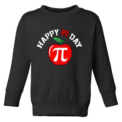 Happy Pi Day Teachers Apple Toddler Sweatshirt
