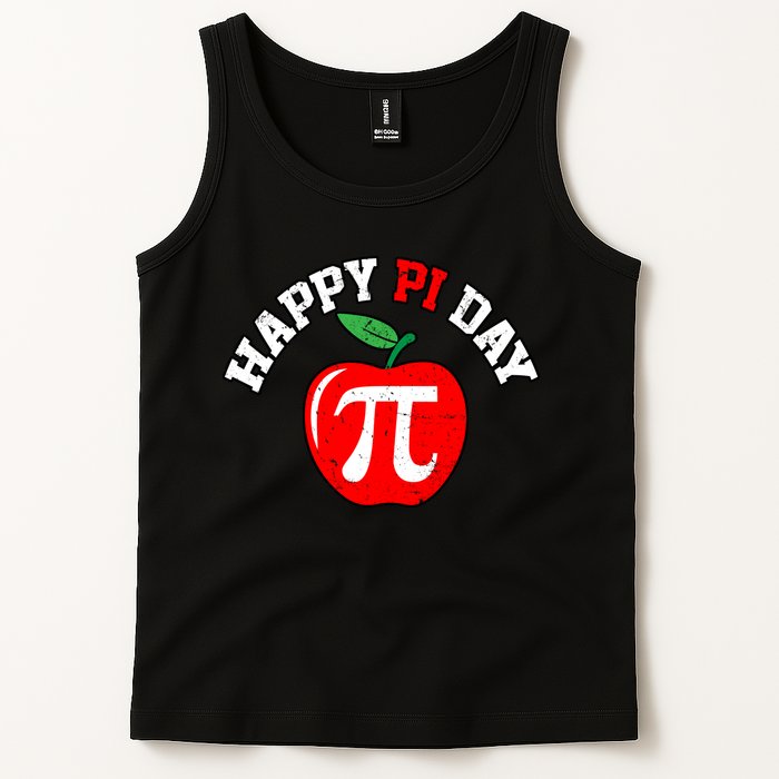 Happy Pi Day Teachers Apple Tank Top