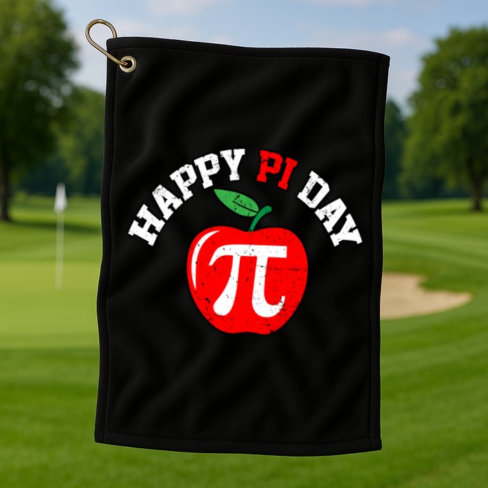 Happy Pi Day Teachers Apple Golf Towel