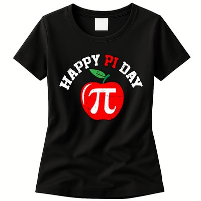 Happy Pi Day Teachers Apple Womens T-Shirt