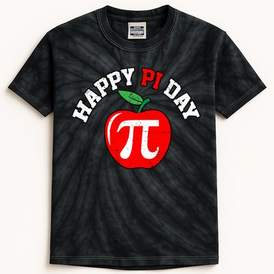 Happy Pi Day Teachers Apple Kids Tie-Dye T-Shirt