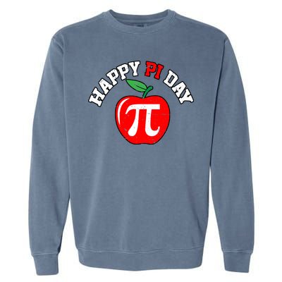 Happy Pi Day Teachers Apple Garment-Dyed Sweatshirt