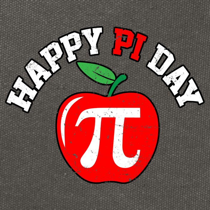 Happy Pi Day Teachers Apple Cotton Canvas Backpack