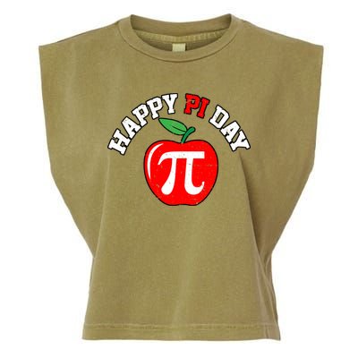Happy Pi Day Teachers Apple Garment-Dyed Women's Muscle Tee