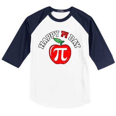 Happy Pi Day Teachers Apple Baseball Sleeve Shirt