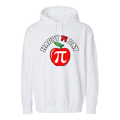 Happy Pi Day Teachers Apple Garment-Dyed Fleece Hoodie