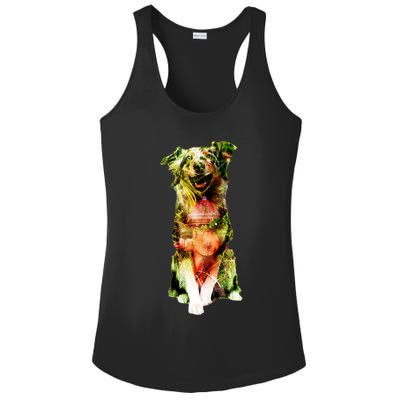 Happy Pup Fire Hydrant Rescue Dog Ladies PosiCharge Competitor Racerback Tank