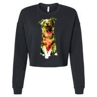 Happy Pup Fire Hydrant Rescue Dog Cropped Pullover Crew