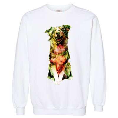 Happy Pup Fire Hydrant Rescue Dog Garment-Dyed Sweatshirt