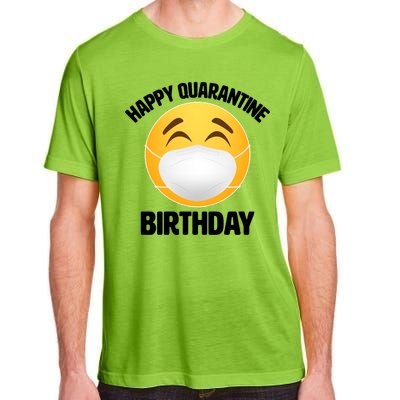 Happy Quarantine Birthday Smiley Emoji Adult ChromaSoft Performance T-Shirt