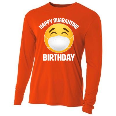 Happy Quarantine Birthday Smiley Emoji Cooling Performance Long Sleeve Crew